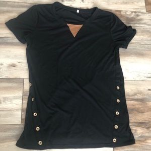 Small Black Shirt with Buttons!